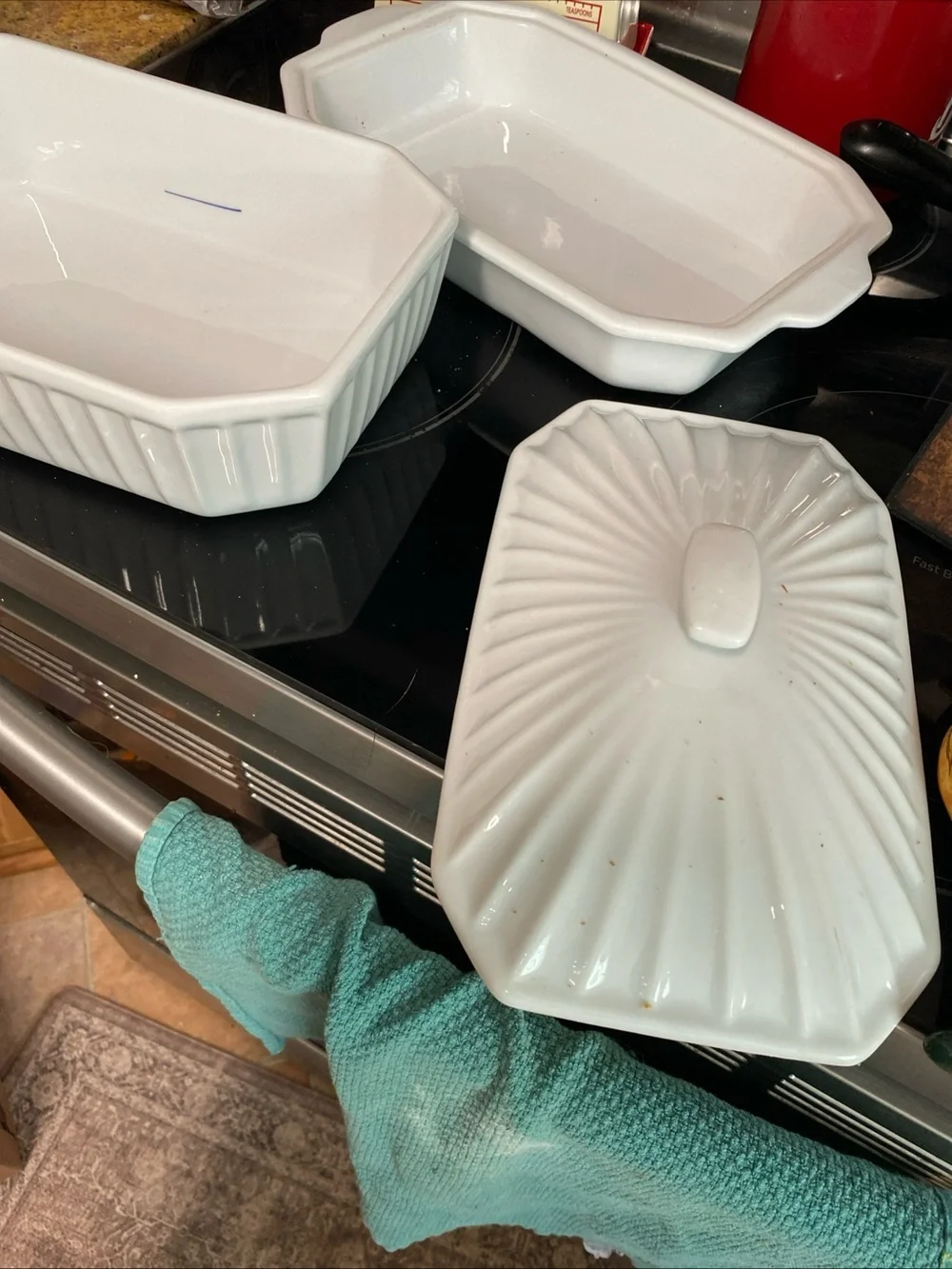 White Ceramic Covered Casserole Dish - Classic Kitchen Bakeware